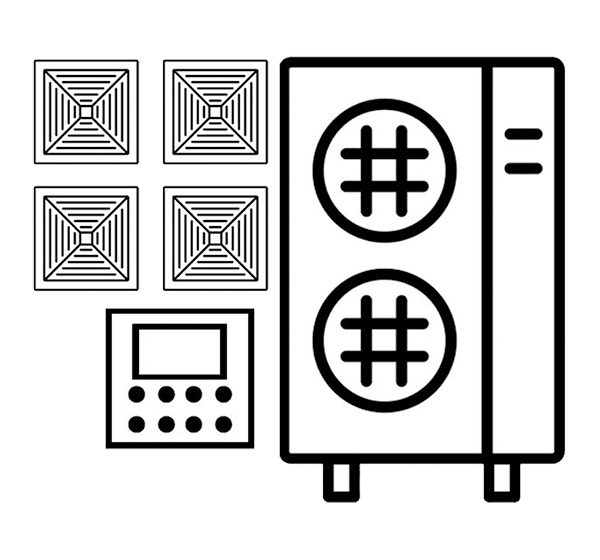 ducted air conditioning system icons